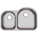 Dayton Radiant Satin 31-1/4 x 20 in. No Hole Stainless Steel Double Bowl Undermount Kitchen Sink 