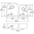 Dayton Satin Double Bowl Undercounter Stainless Steel Kitchen Sink 