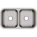 Dayton Radiant Satin 31-3/4 x 18-1/4 in. No Hole Stainless Steel Double Bowl Undermount Kitchen Sink 
