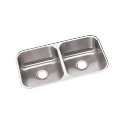 31-3/4 in. Undermount Stainless Steel Double Bowl Kitchen Sink in Radiant Satin