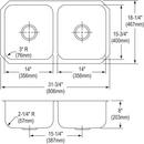 Dayton Radiant Satin 31-3/4 x 18-1/4 in. No Hole Stainless Steel Double Bowl Undermount Kitchen Sink 