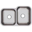 Dayton Radiant Satin 31-3/4 x 20-1/2 in. No Hole Stainless Steel Double Bowl Undermount Kitchen Sink 