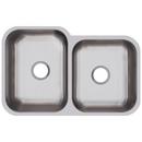Dayton Radiant Satin 31-3/4 x 20-1/2 in. No Hole Stainless Steel Double Bowl Undermount Kitchen Sink 