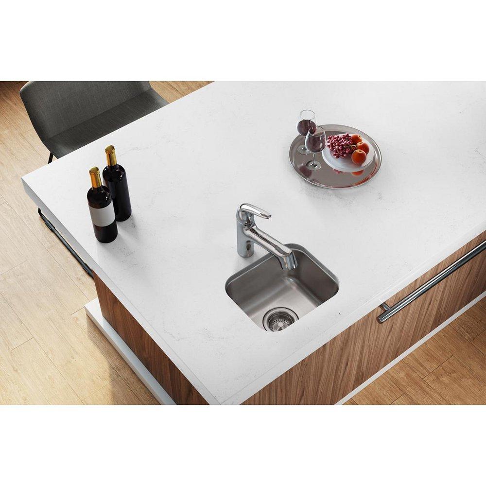 Dayton Radiant Satin 14-1/2 x 12-1/2 in. Undermount Stainless Steel Bar Sink 
