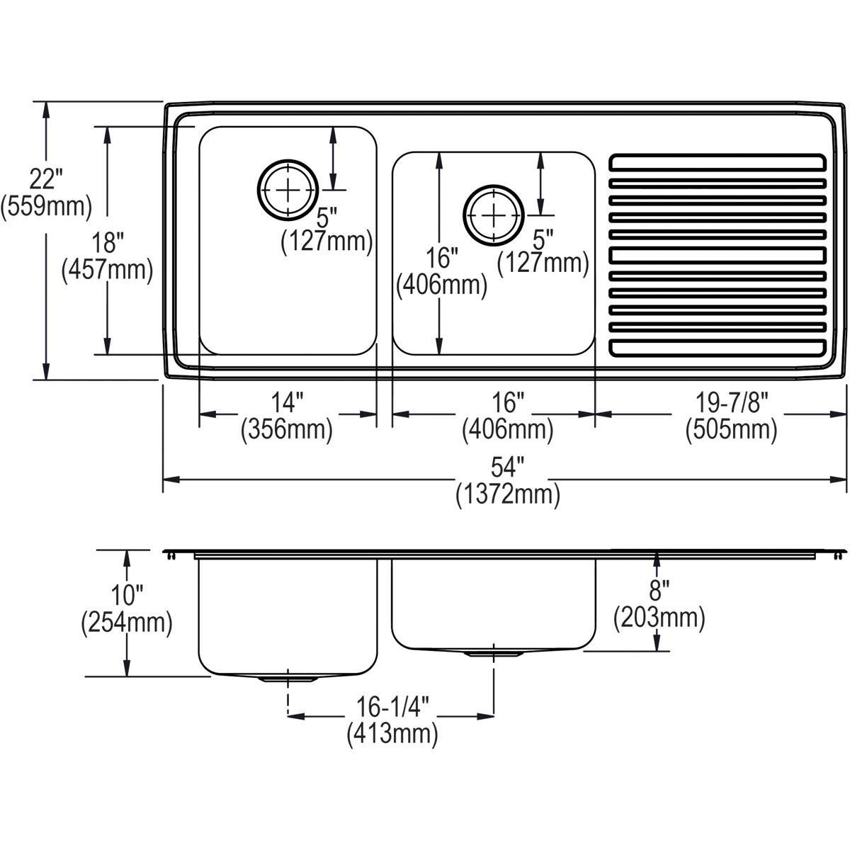 Dayton Radiant Satin 23-1/2 x 18-1/4 in. No Hole Stainless Steel Single Bowl Undermount Kitchen Sink 