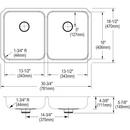Dayton Satin 23-1/2 x 21-3-16 in. No Hole Stainless Steel Single Bowl Undermount Kitchen Sink 