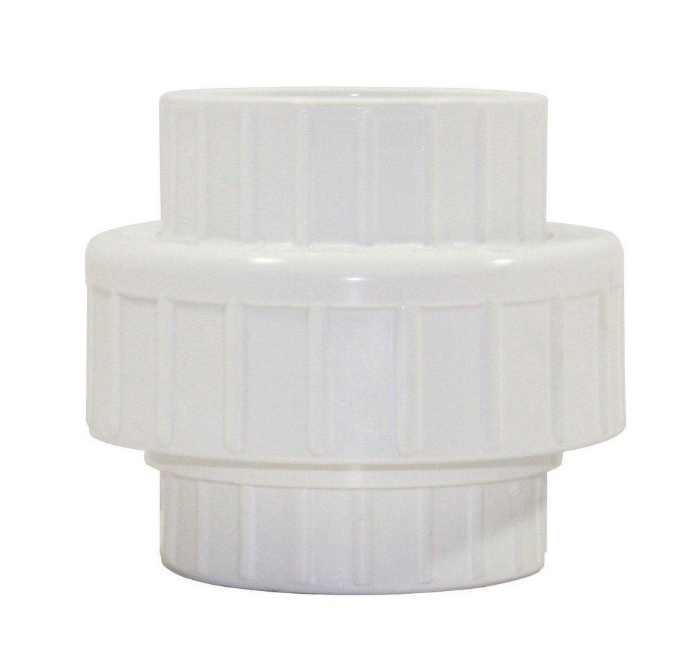 White PVC Schedule 40 Union with Buna O-Ring 