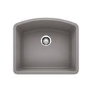 BLANCO Metallic Grey 24 x 20-13/16 in. No Hole Composite Single Bowl Undermount Kitchen Sink 