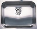 23 x 18 in. No Hole Stainless Steel Single Bowl Undermount Kitchen Sink in Satin