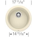 BLANCO Biscuit 17-11/16 x 17-11/16 in. Drop-in and Undermount Granite Bar Sink 