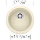 BLANCO Biscuit 17-11/16 x 17-11/16 in. Drop-in and Undermount Granite Bar Sink 