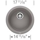 BLANCO Metallic Grey 17-11/16 x 17-11/16 in. Drop-in and Undermount Granite Bar Sink 