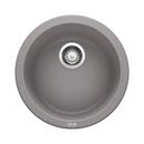 17-11/16 x 17-11/16 in. Drop-in and Undermount Granite Bar Sink in Metallic Grey