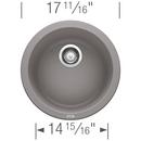 BLANCO Metallic Grey 17-11/16 x 17-11/16 in. Drop-in and Undermount Granite Bar Sink 