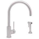 BLANCO Stainless Steel 2.2 gpm Single Lever Handle Deckmount Kitchen Sink Faucet High Arc Spout 