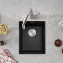 BLANCO Anthracite 13-39/50 x 18-11/100 in. No Hole Composite Single Bowl Undermount Kitchen Sink 