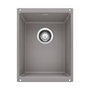 BLANCO Metallic Grey 13-39/50 x 18-11/100 in. No Hole Composite Single Bowl Undermount Kitchen Sink 