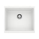 20-87/100 x 18-11/100 in. No Hole Composite Single Bowl Undermount Kitchen Sink in White