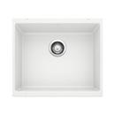 BLANCO White 20-87/100 x 18-11/100 in. No Hole Composite Single Bowl Undermount Kitchen Sink 