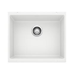 20-7/8 in. Undermount Silgranit Single Bowl Kitchen Sink in White