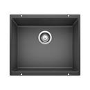 20-87/100 x 18-11/100 in. No Hole Composite Single Bowl Undermount Kitchen Sink in Anthracite