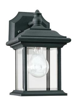 100W 1-Light Medium E-26 Incandescent Outdoor Wall Sconce in Black