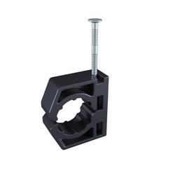 1 in. Plastic Full Pipe Clamp with Preloaded Nail