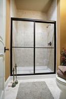 Basco Shower Enclosures Silver 68 x 48 in. Framed Sliding Shower Door with Obscure Glass 