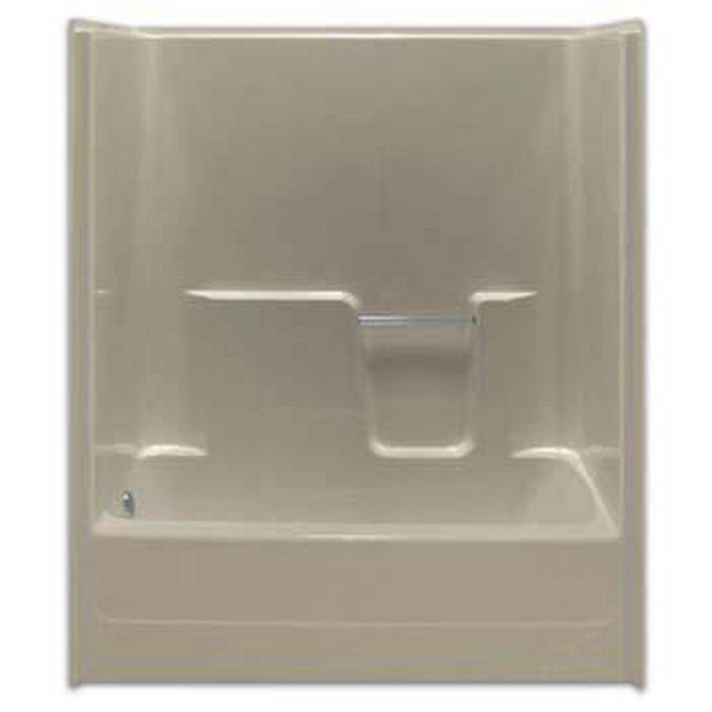 Aquarius Industries White 60 in. Fiberglass Reinforced Plastic Tub and Shower in White 