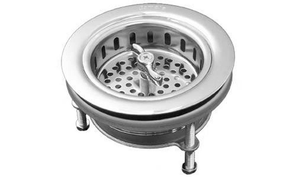 Jomar International Chrome Plated EZ-Lock Basket Strainer 