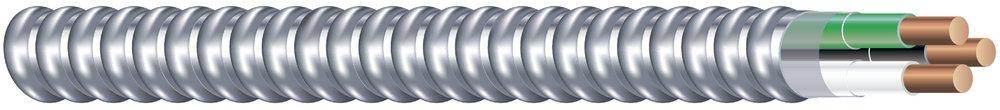 Southwire&reg; Aluminum 12 ga 2-Conductor Aluminum and Metal Solid Clad in Silver 
