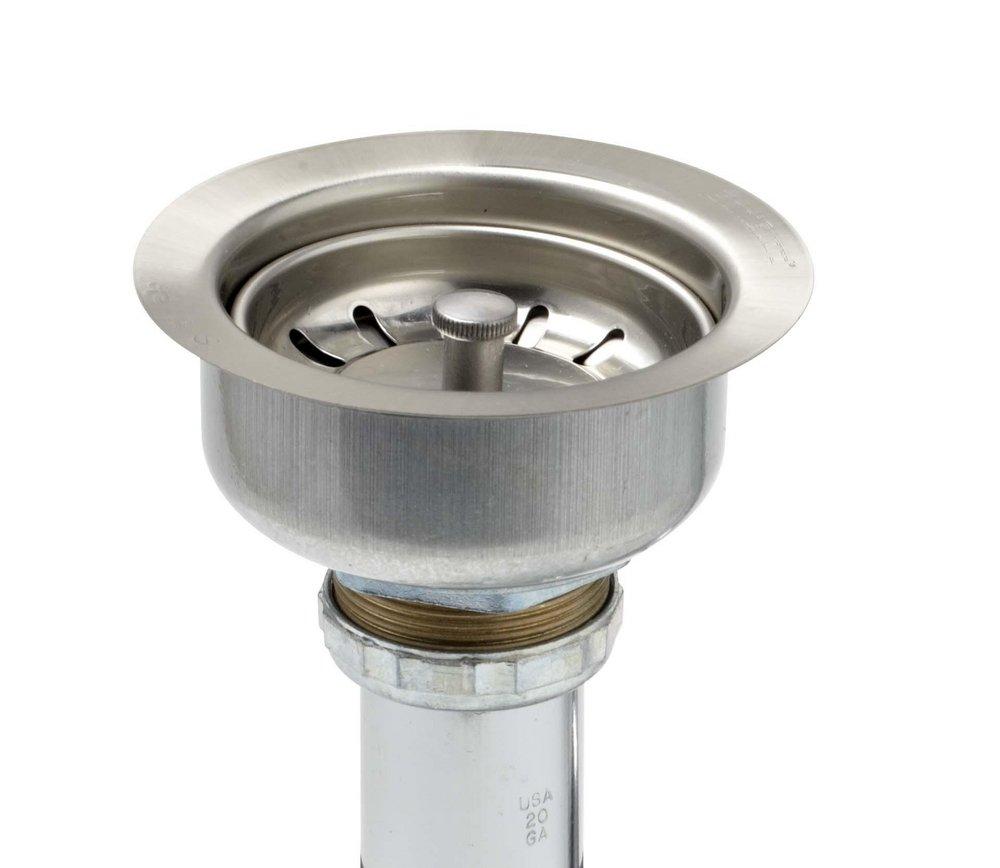 McGuire Manufacturing Chrome Stainless Steel Strainer with 4 in. Tailpiece 