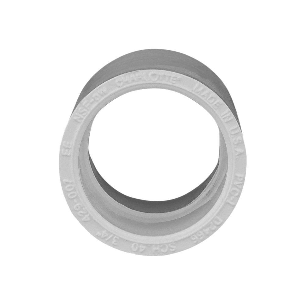 White PVC Schedule 40 Coupling 