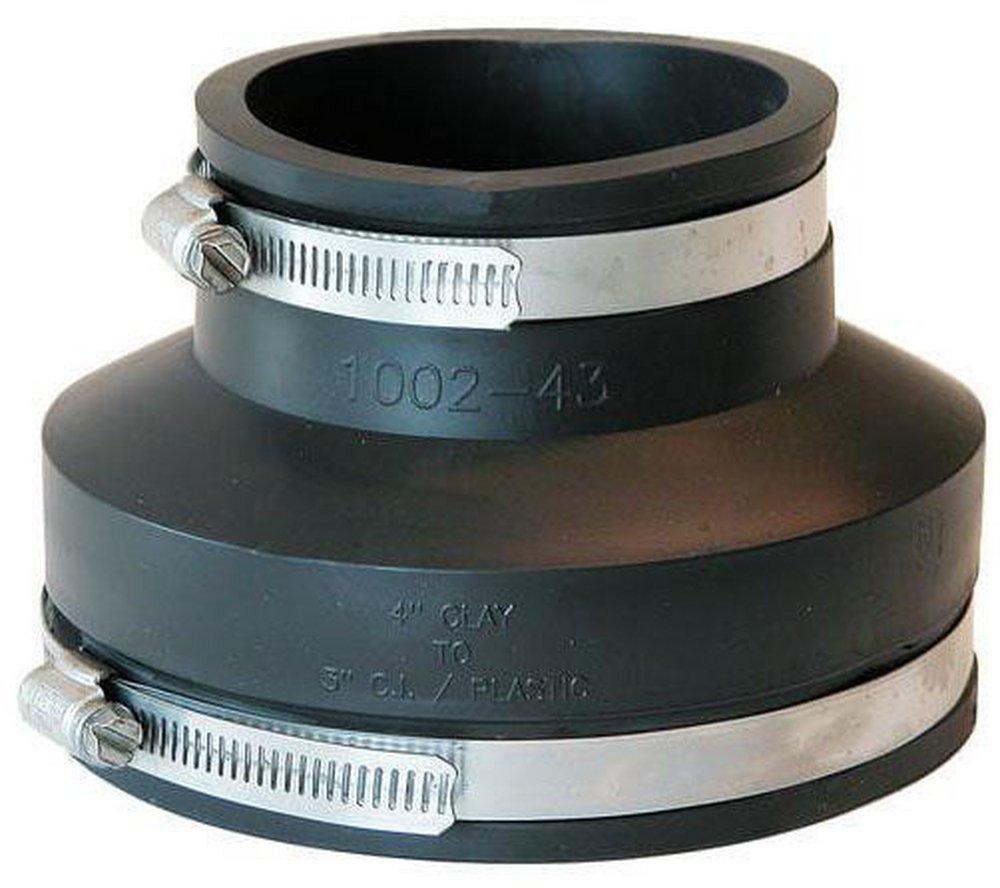 Fernco Clay x Cast Iron and Plastic Flexible Coupling 