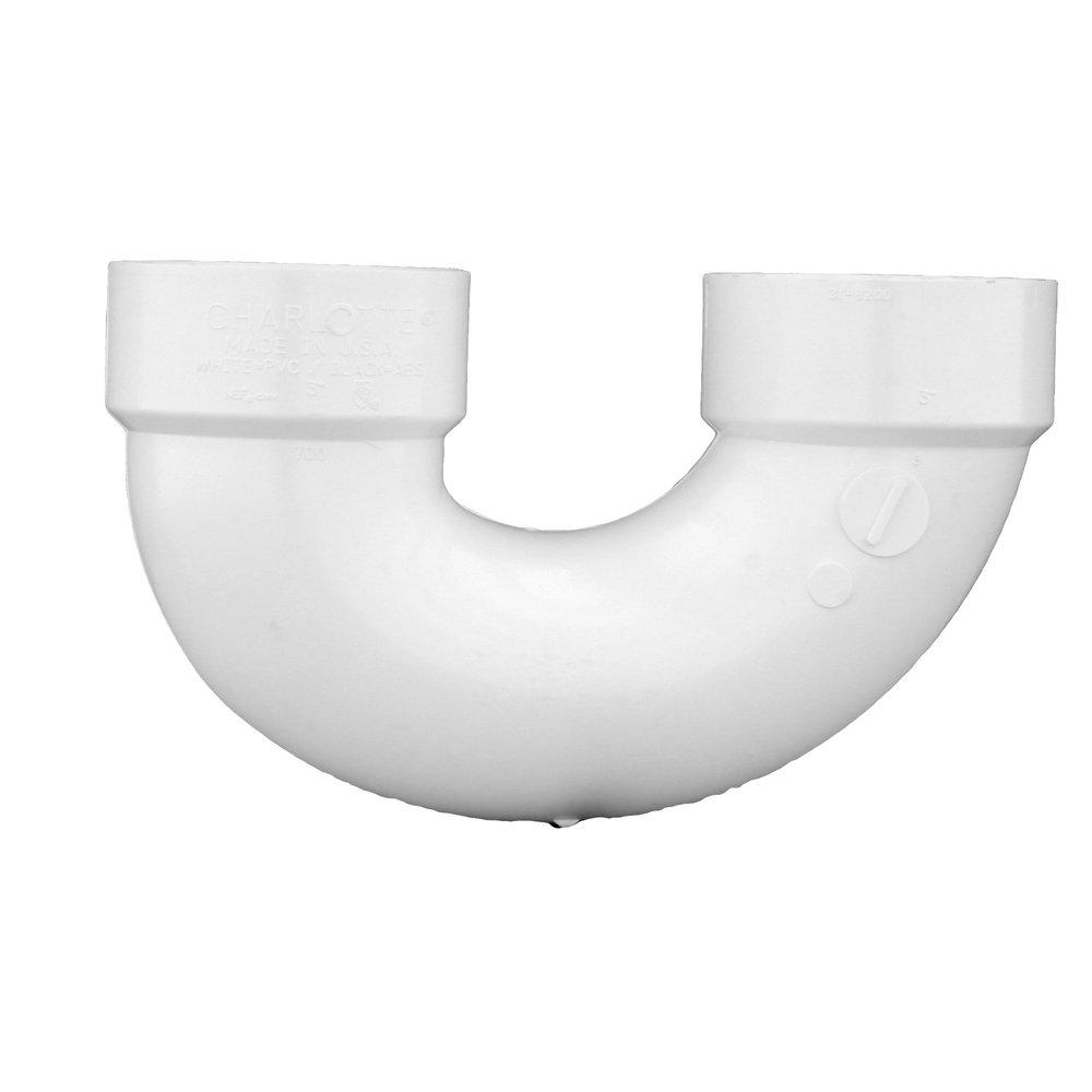 White PVC DWV Return Bend 