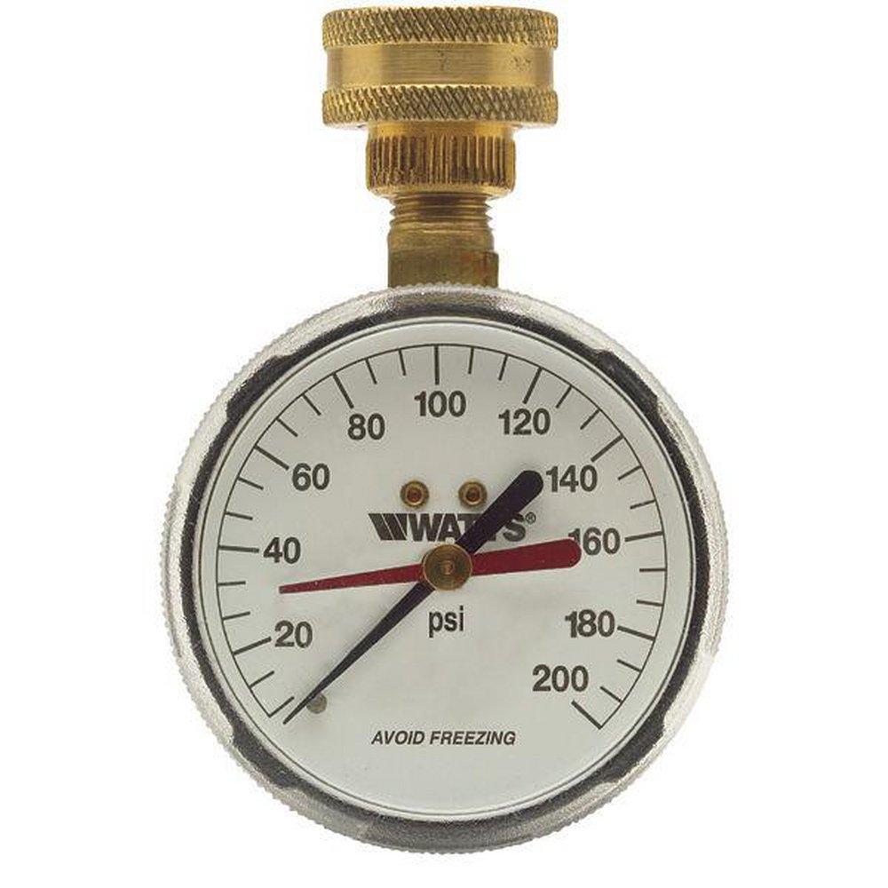 Watts Black Enamel 3/4 in. Hose Thread Polymer Pressure Gauge 