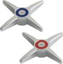 Metal Cross Blade Faucet Handles in Polished Chrome