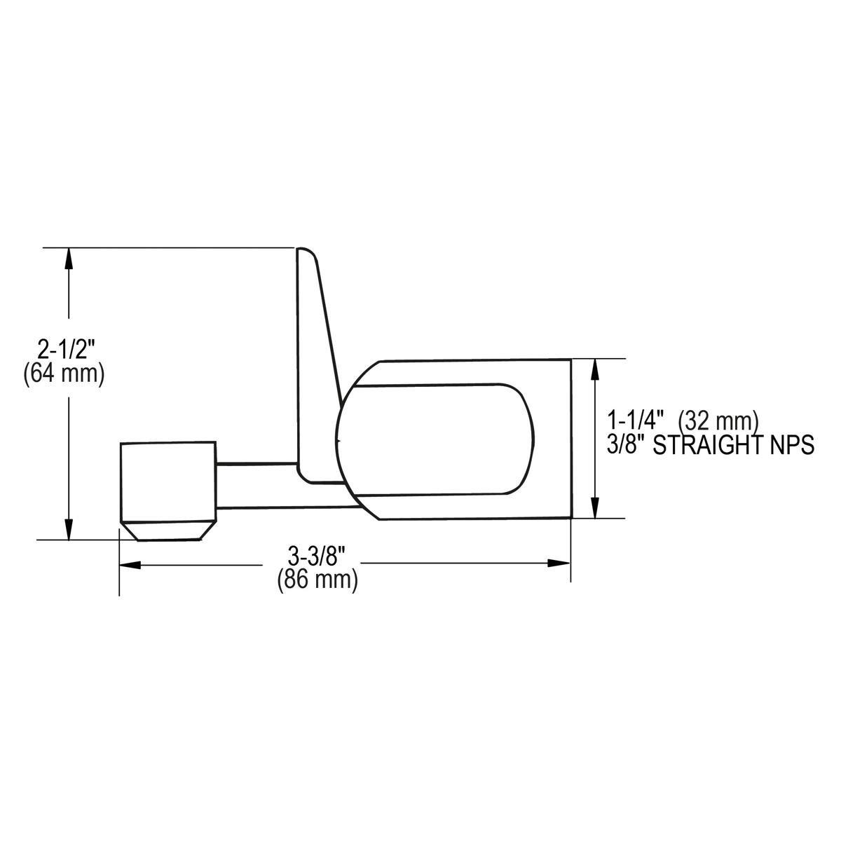 Elkay Polished Chrome 3-3/8 in. Glass Filler 