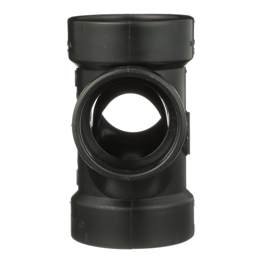 Black ABS DWV Double Sanitary Tee 