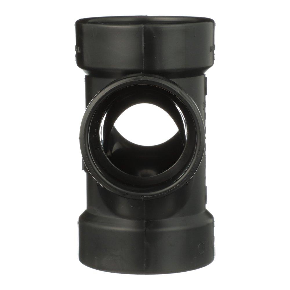 Black ABS DWV Double Sanitary Tee 
