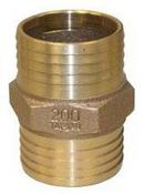 2 in. Barbed Red Brass Hex Coupling