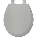 Bemis Ice Grey Round Closed Front Toilet Seat with Cover 