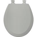 Bemis Ice&trade; Grey Round Closed Front Toilet Seat with Cover 