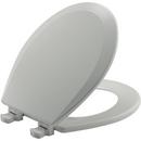Bemis Ice&trade; Grey Round Closed Front Toilet Seat with Cover 