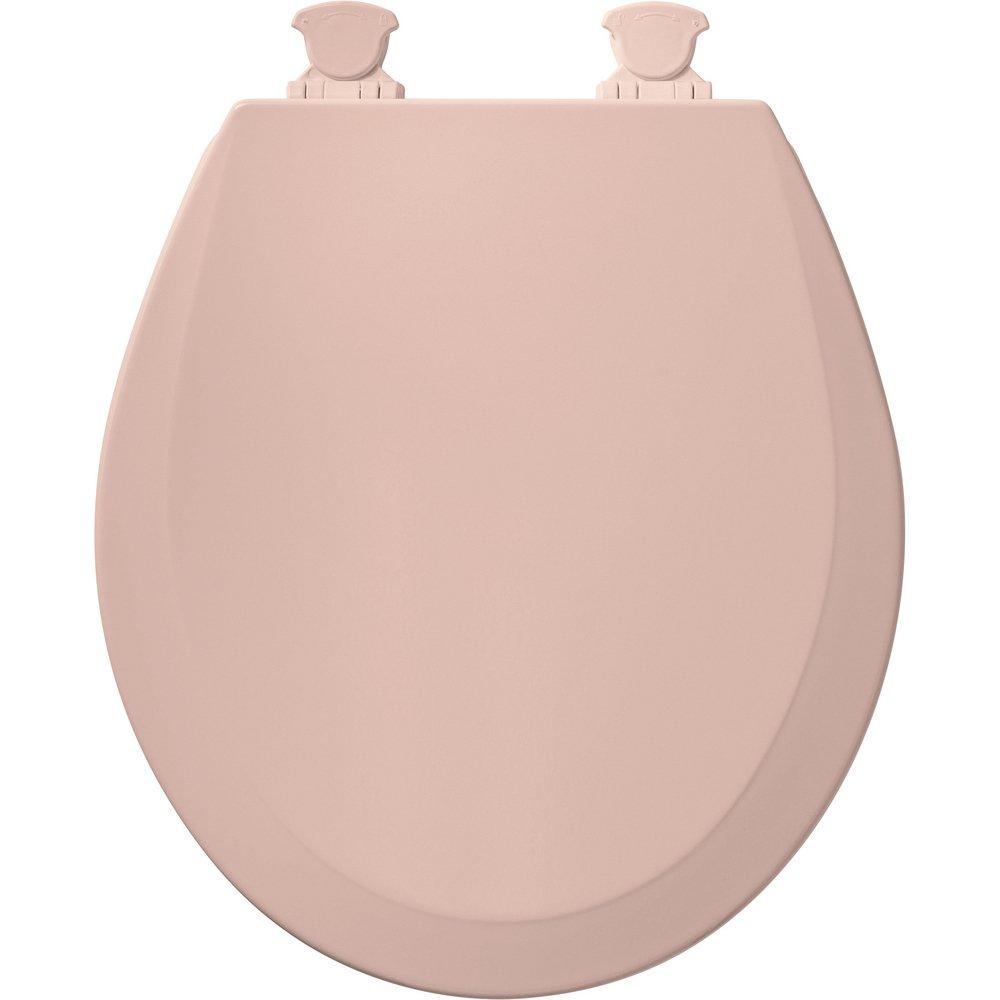Bemis Venetian Pink Round Closed Front Toilet Seat with Cover 