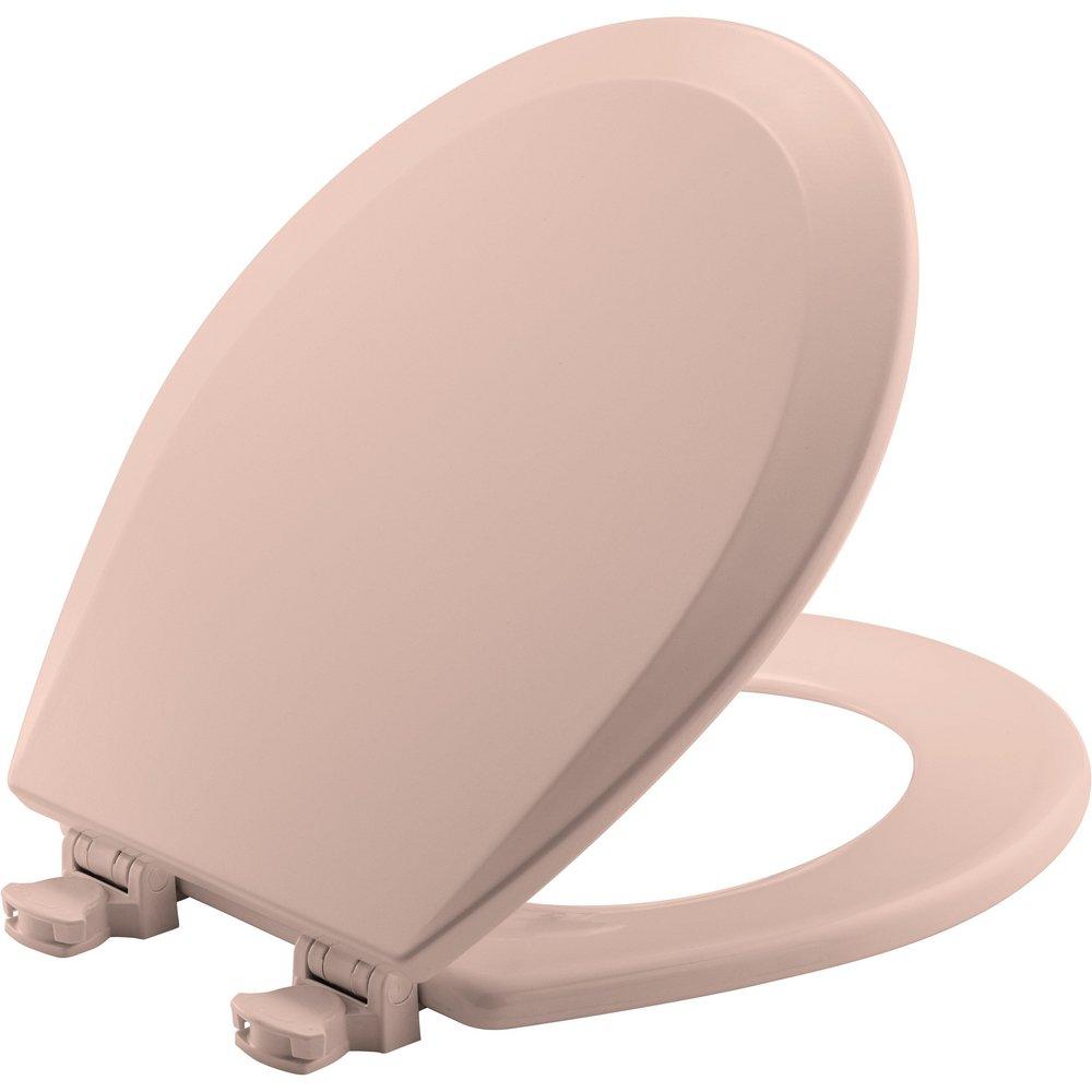 Bemis Venetian Pink Round Closed Front Toilet Seat with Cover 