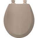 Bemis Fawn Beige Round Closed Front Toilet Seat with Cover 
