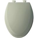 Wood Elongated Closed Front Toilet Seat in Bayberry