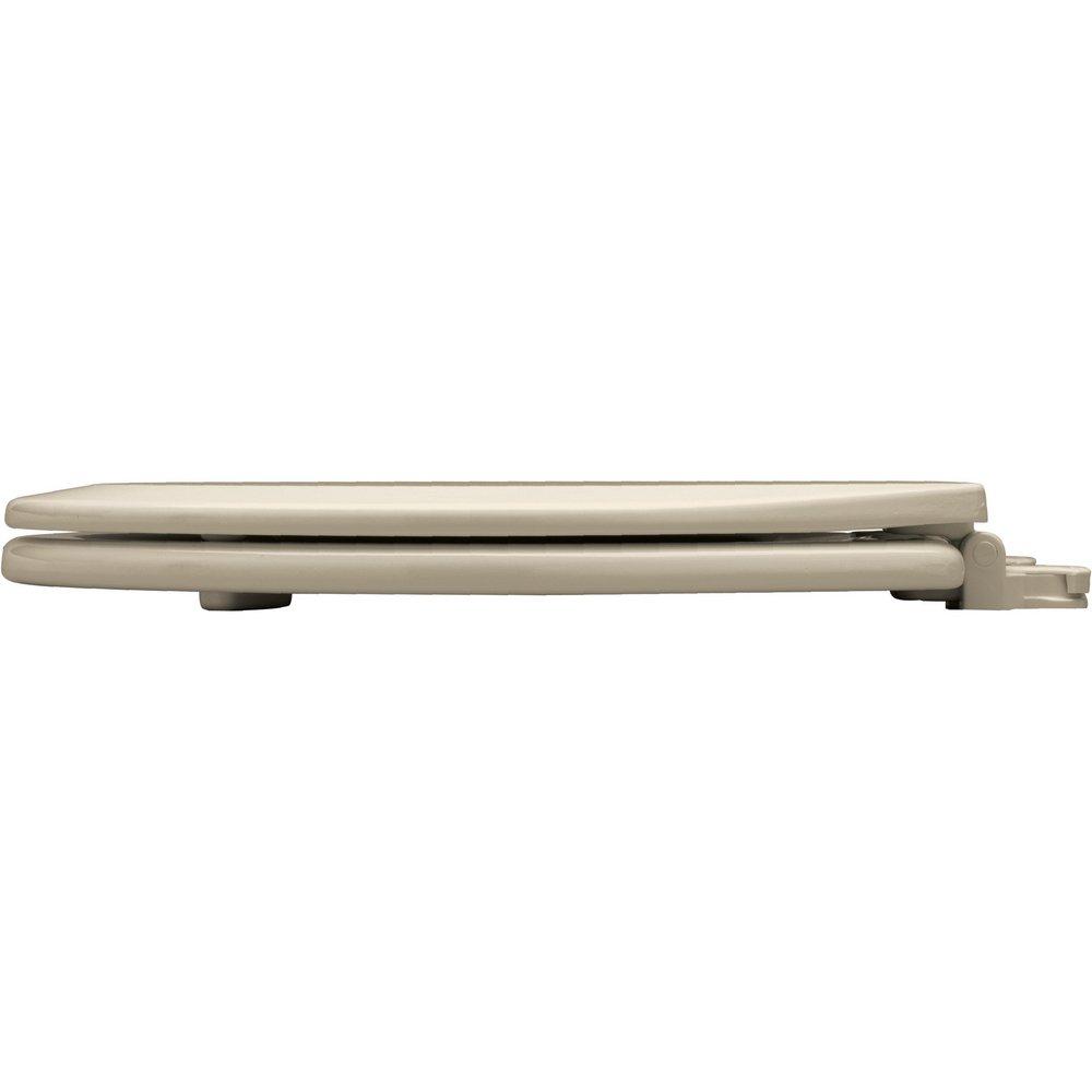 Bemis Almond Elongated Closed Front Toilet Seat with Cover 