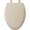 Bemis Almond Elongated Closed Front Toilet Seat with Cover 